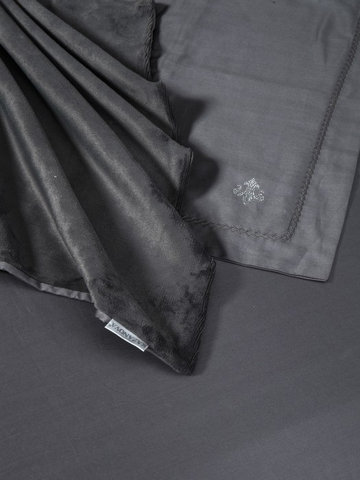 Комплекты для сна Lindor Fluffy (графит) Egyptian Cotton Евро