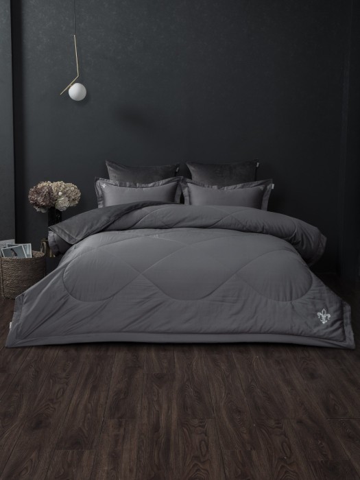 Комплекты для сна Lindor Fluffy (графит) Egyptian Cotton Евро