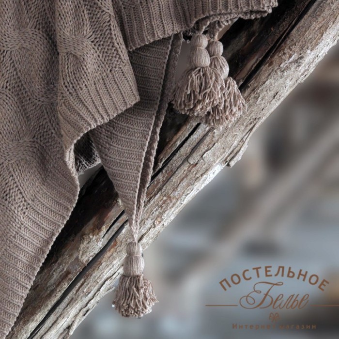 Вязка (корич) Покрывало 220х240