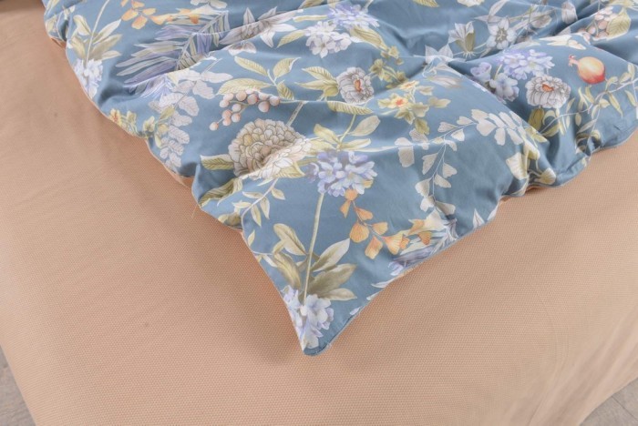 Аврил (синяя) Комплект постельного белья сатин 7Е