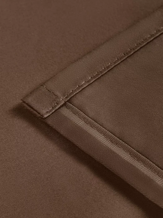 Постельное белье Arya Vip из Oднотонного Сатина Семейное 160x220 Темно-Коричневый