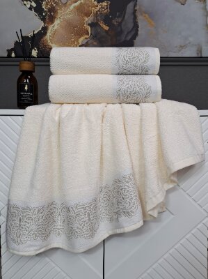К-т полотенец Dolce (молоко) 70х140см(1),50х90см(1)