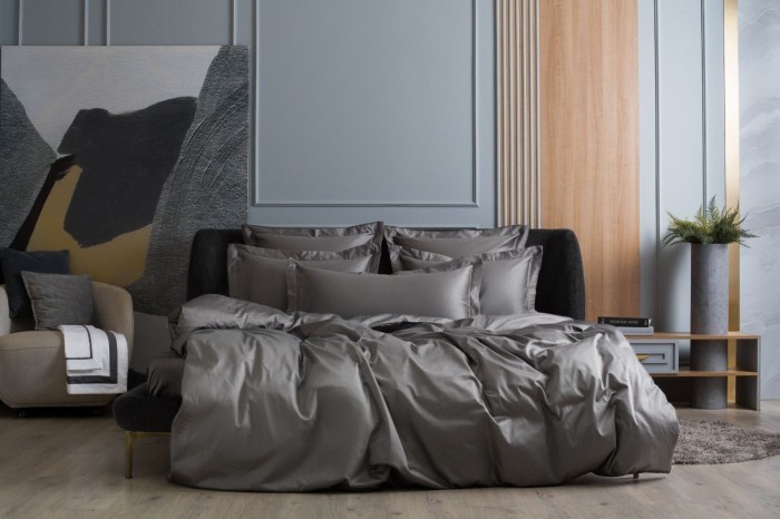 Простыня на резинке Graphite Allure Grass 180х200x40