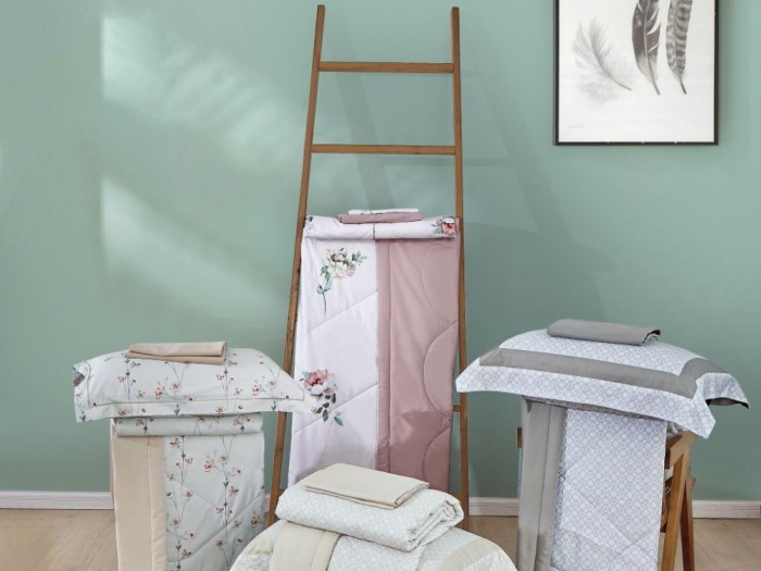 Комплект с летним одеялом евро из египетского хлопка Premium 200х220 см, 2116-OM