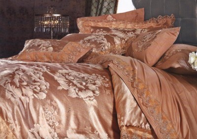 Постельное белье Valtery жаккард с гипюром TJ-15 семейное