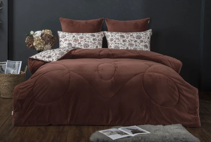 Комплекты для сна Турин (марсала крем) Cotton Постельные наборы Евро
