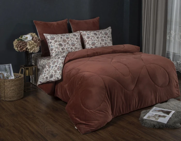 Комплекты для сна Турин (марсала крем) Cotton Постельные наборы Евро