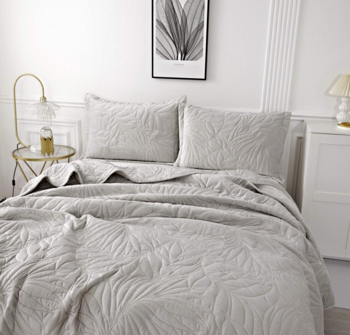 Глория (серебро) Покрывало 160х220