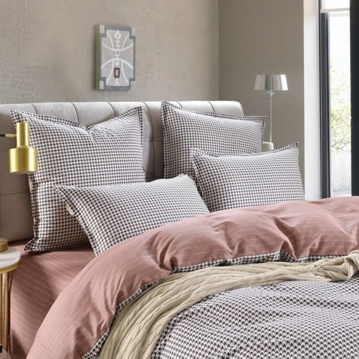 Диксан (пепел роза) Комплект постельного белья сатин 7Е