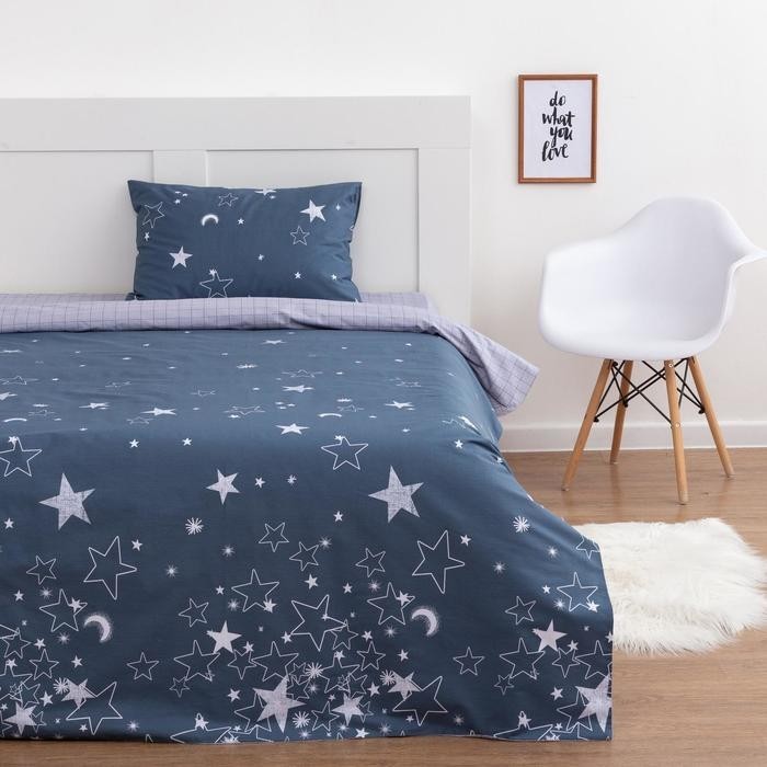 Постельное бельё 1.5 сп LoveLife «Звездное небо», 143х215 см,150х214 см,50х70 см-1 шт