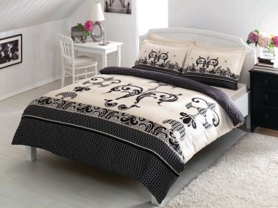 Постельное белье TAC SATIN DELUX JADEN евро черный