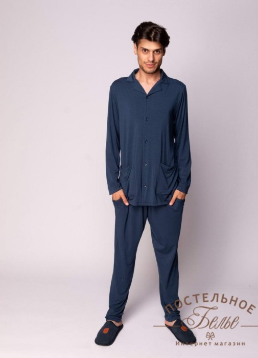 Адам пижама мужская синяя XL