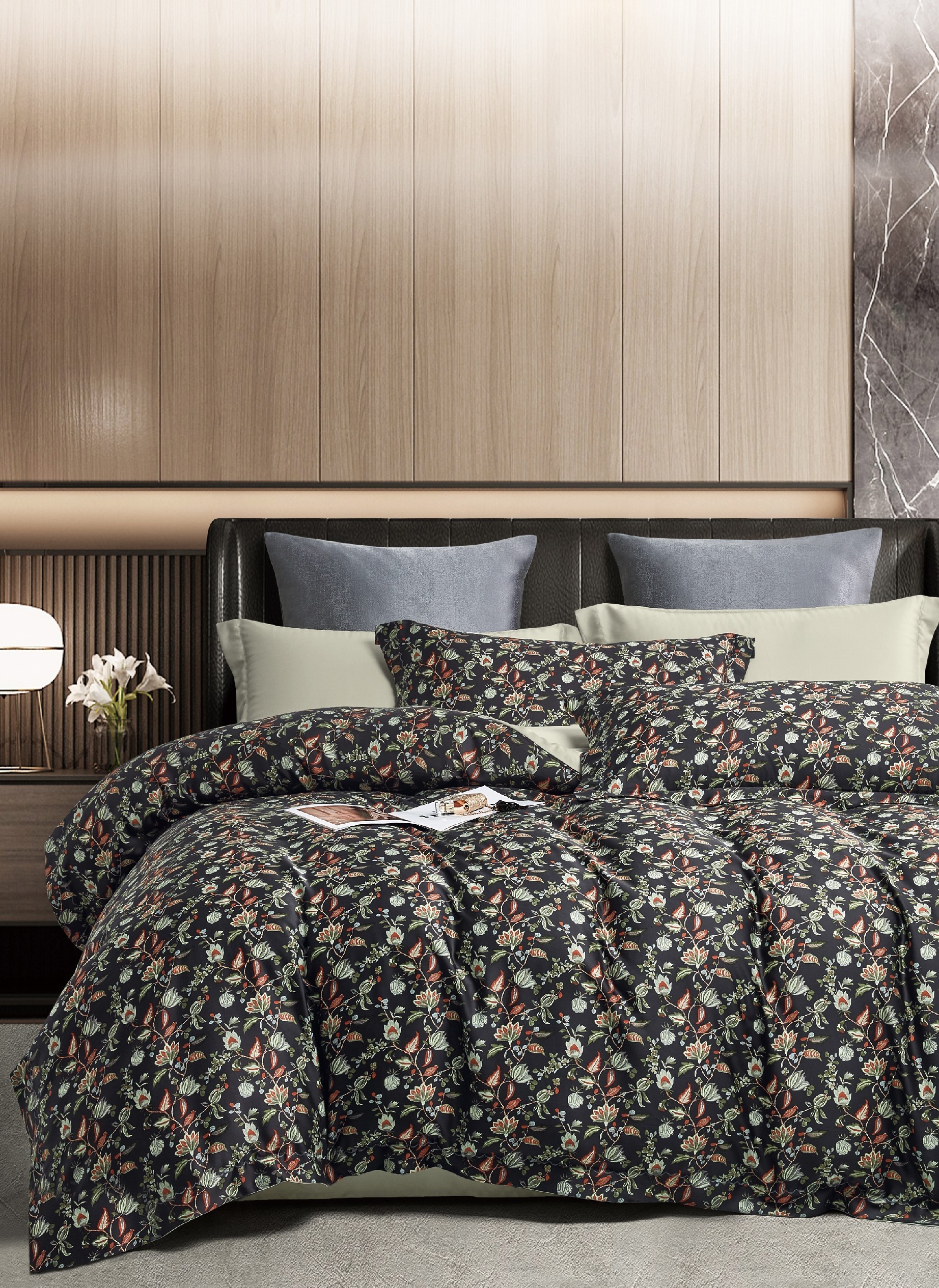 Комплект постельного белья Tencel семейный TT5-154 код1336