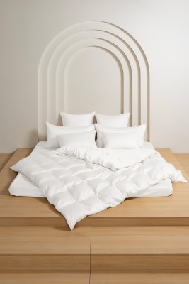 Постельное белье Arctic White Brilliant Grass Евро, 50х70, Простыня на резинке 160х200