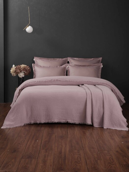 Комплекты для сна Stonewash Muslin (пыльная роза) комплект с покрывалом Евро