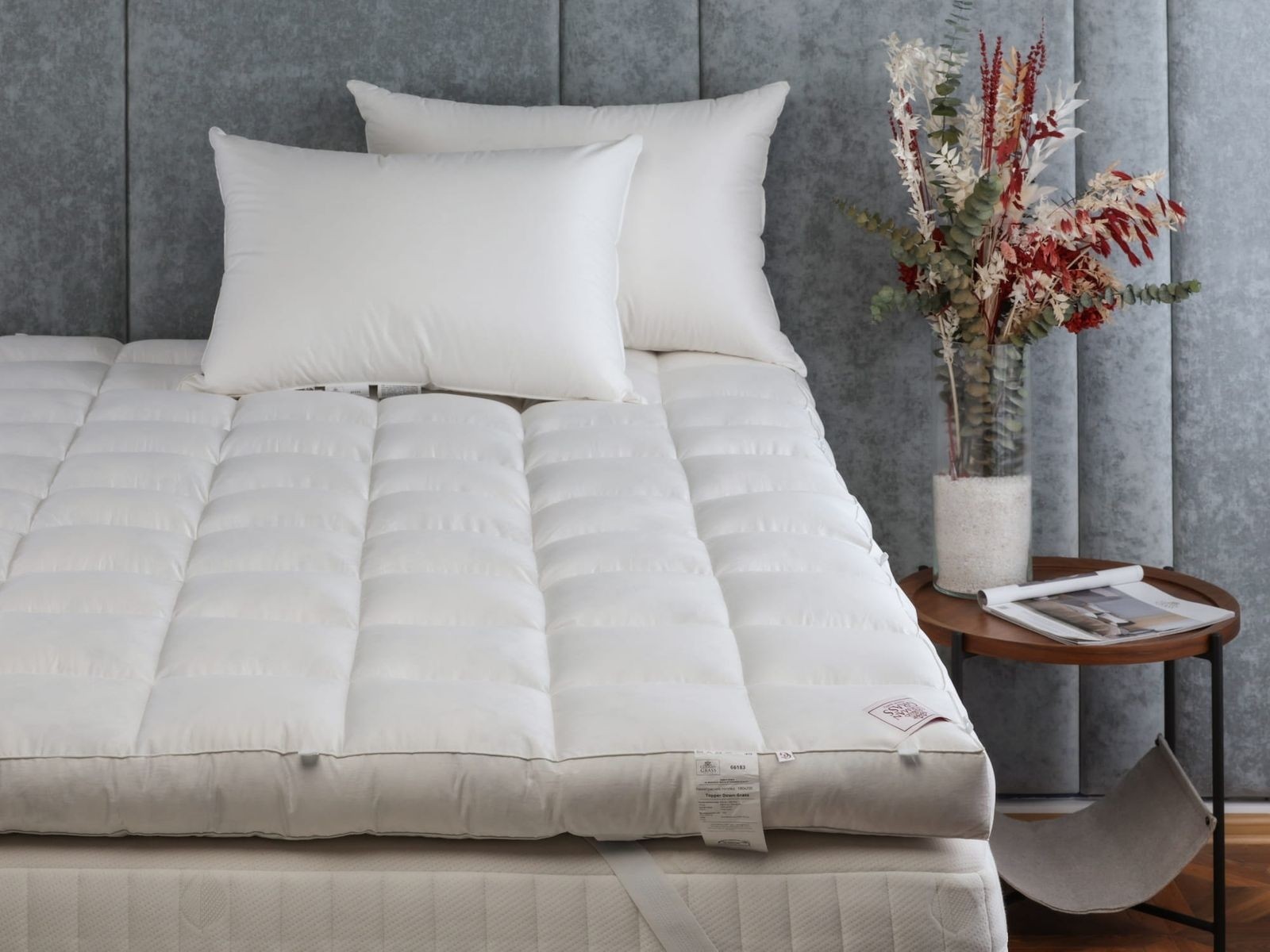 Перина полупуховая DOUBLE COMFORT GRASS 160х200 с бортиком 10 см