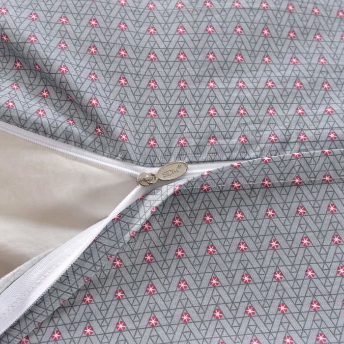 Элла (синяя) Комплект постельного белья сатин Евро 4н