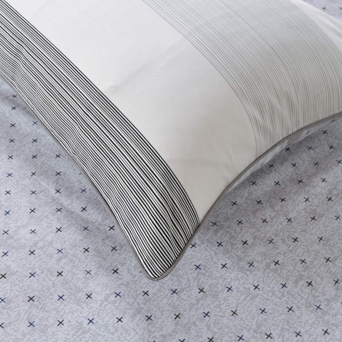 Самсон (серый) Комплект постельного белья сатин Евро 4н