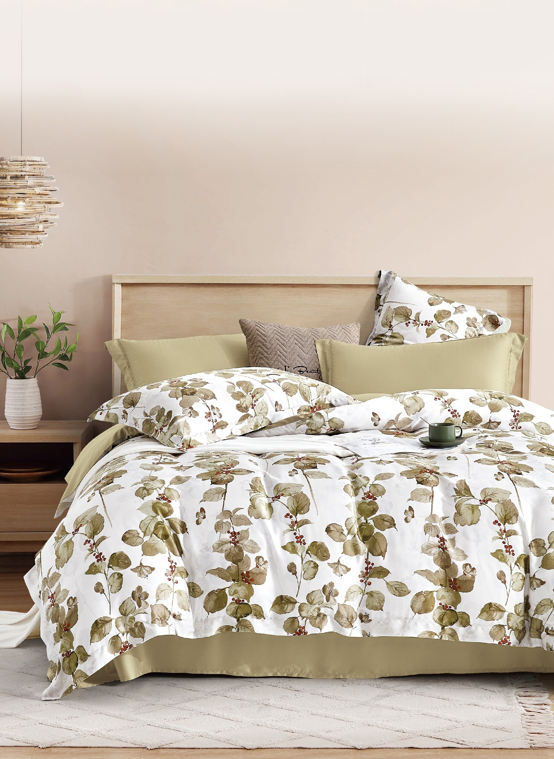 Комплект постельного белья Tencel семейный TT5-155 код1336