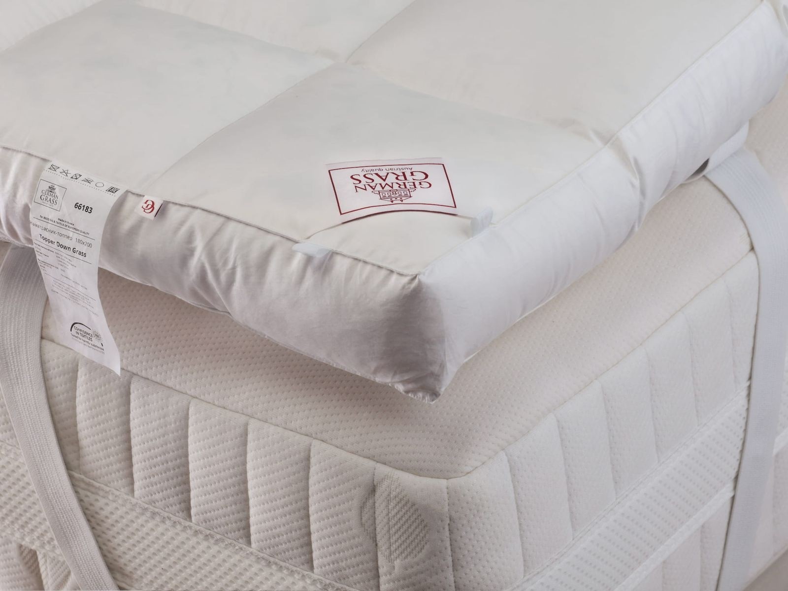 Перина полупуховая DOUBLE COMFORT GRASS 180х200 с бортиком 10 см