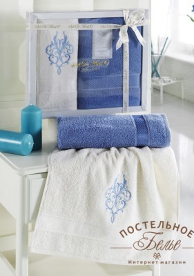 LOGAN (голубой) 50x90-70х140 Комп. полотенец