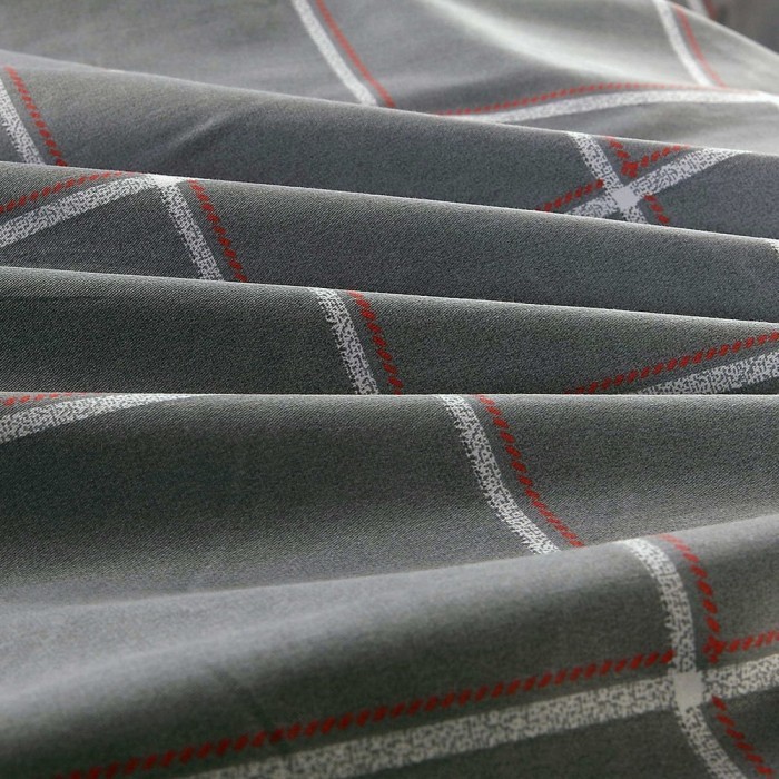 Джереми (серый) Комплект постельного белья сатин Евро 4н