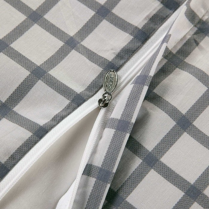 Джереми (серый) Комплект постельного белья сатин Евро 4н