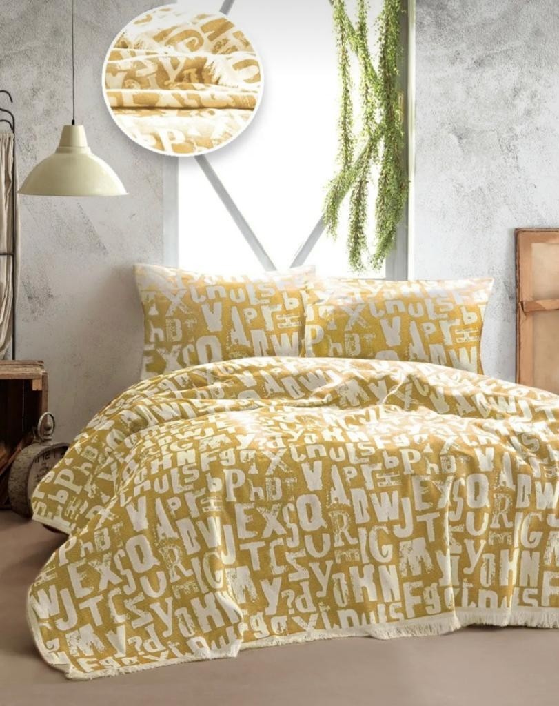 Покрывало TINEGER BED SPREAD цвет желтый (Yellow)  