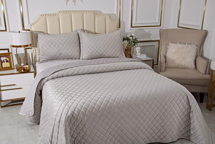 Натаниэль (св серый) Покрывало 160х220