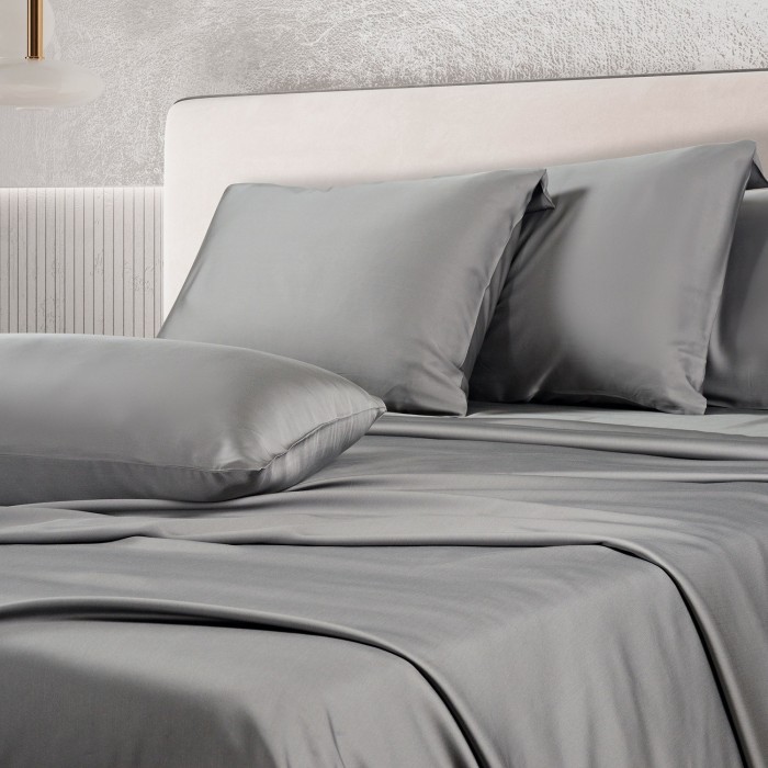 Простыня на резинке Sharmes "Bamboo", 180х200 (серый)