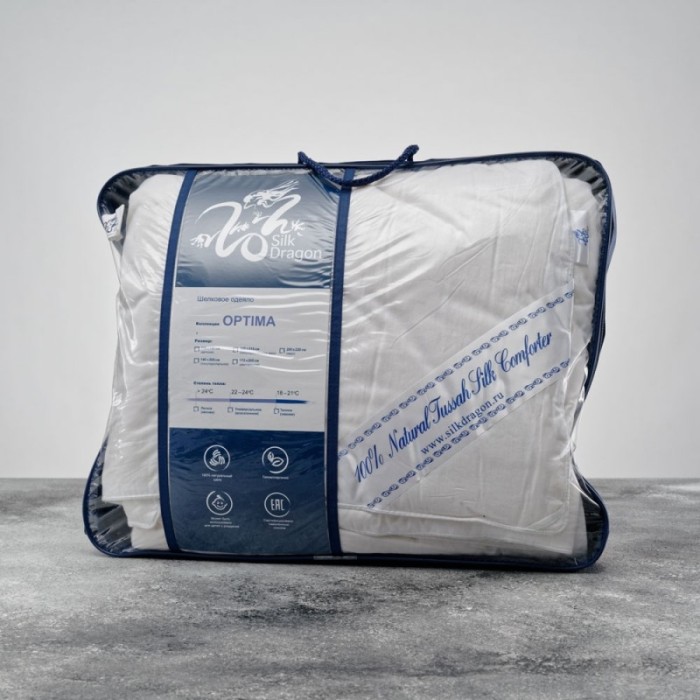 Одеяло "Optima" (Tussah+сатин) 1,5-спальное 155х215 (легкое 500гр)