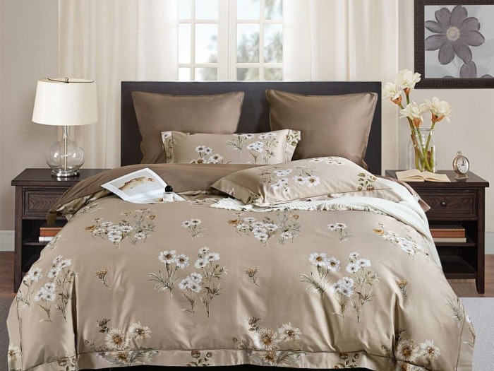 Комплект постельного белья Евро, египетский хлопок Premium 2325-6 