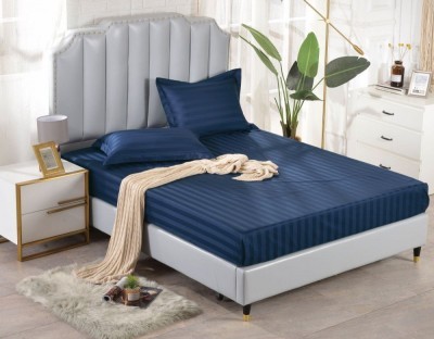 Простынь на резинке cтрайп-сатин PRST-R-55 160x200