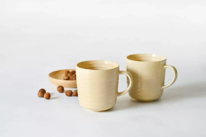 Глиняный набор кружек Arya Stoneware 2 ед Желтый