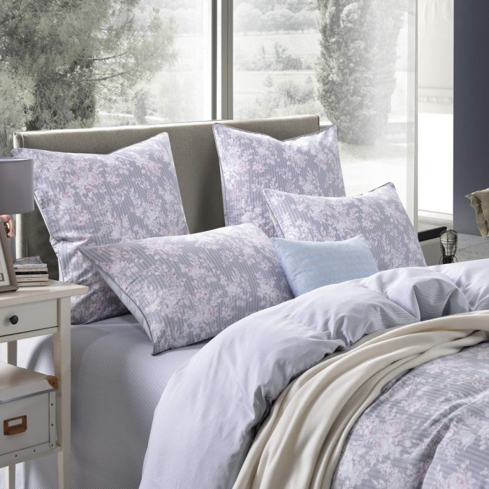 Гретель (серая) Комплект постельного белья сатин Евро 4н