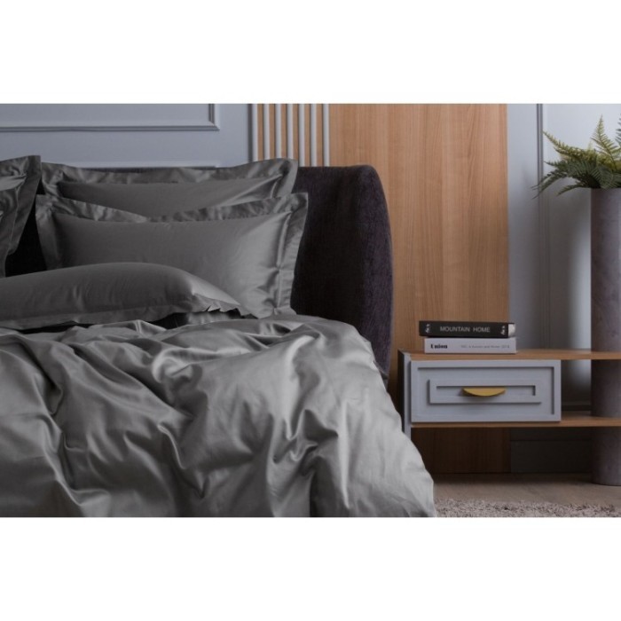 Постельное белье Graphite Allure Grass Семейный простыня на резинке