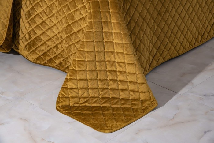 Натаниэль (горчичный) Покрывало 160х220