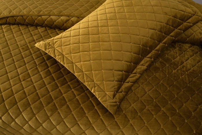 Натаниэль (горчичный) Покрывало 160х220