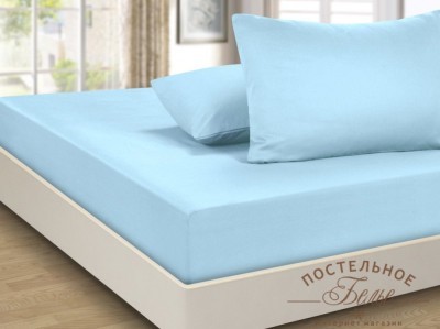 Простыни на резинке Сатин однотонные PRC-R-27-90x200