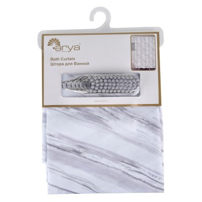 Штора для Ванной Arya Marble Белый