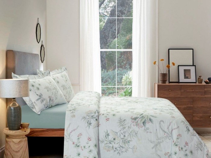 Комплект с 2-мя летними одеялами из сатина с лазерной печатью 160х220 см, 2343-2OSP