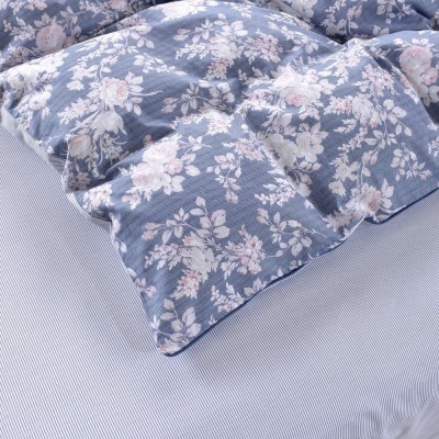 Гретель (синяя) Комплект постельного белья сатин Евро 4н