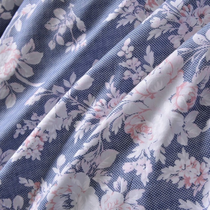 Гретель (синяя) Комплект постельного белья сатин Евро 4н