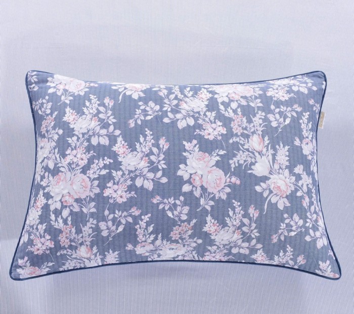 Гретель (синяя) Комплект постельного белья сатин Евро 4н