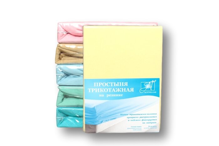Ментол простыня трикотажная на резинке 060х120х15 ПТР-М-060