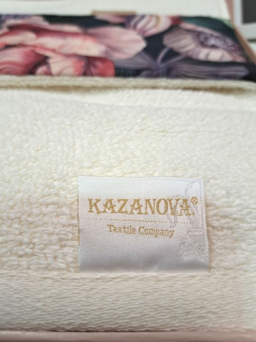 Комплект полотенец Adora Касабланка (молоко) 70х140см и 50х90см "KAZANOV.A"