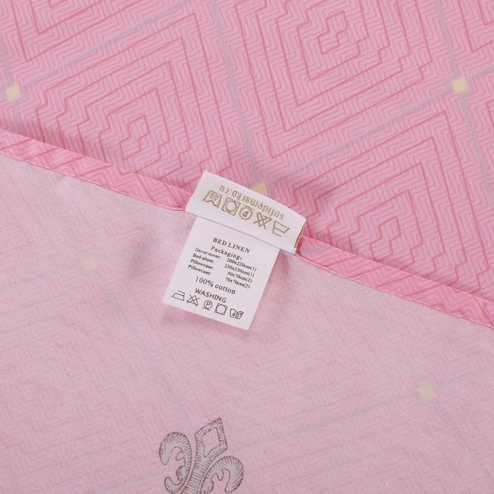 Эдди (роз) Комплект постельного белья сатин Евро 4н