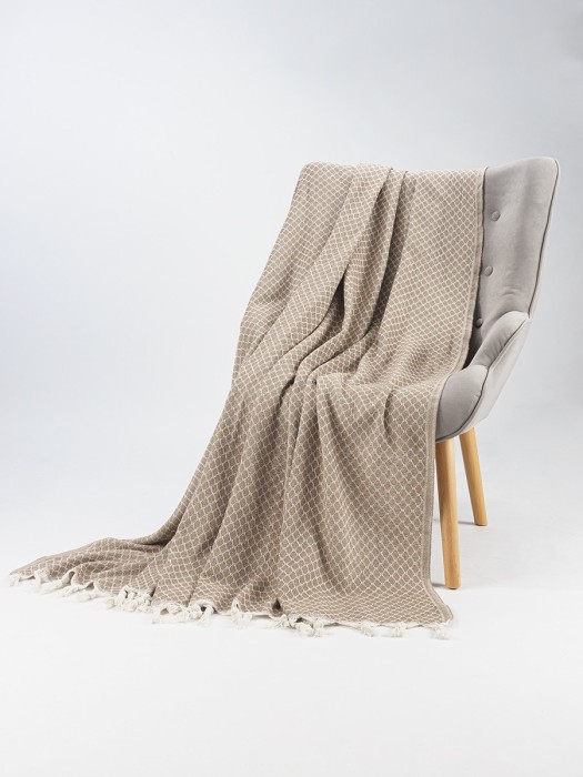 Покрывало NAZBONC цвет капучино 200х220