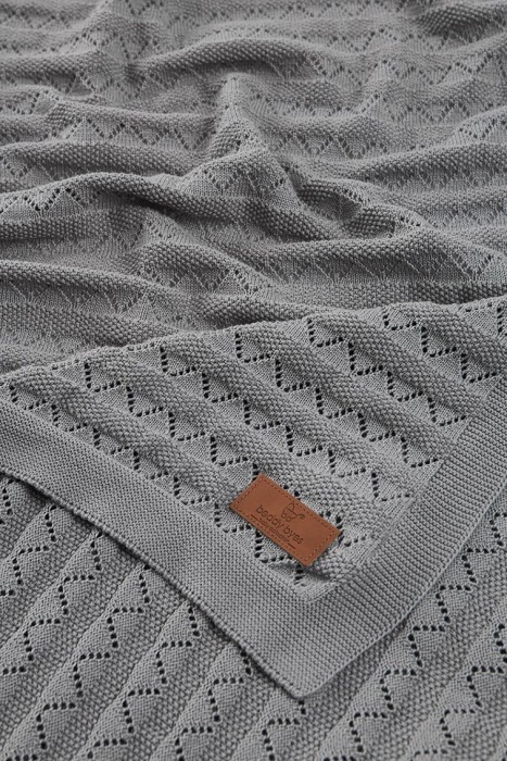 Вязаный плед Violet (BB 3022) Серый