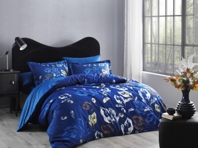 Постельное белье TAC SATIN DELUX TALLIN евро темно-синий